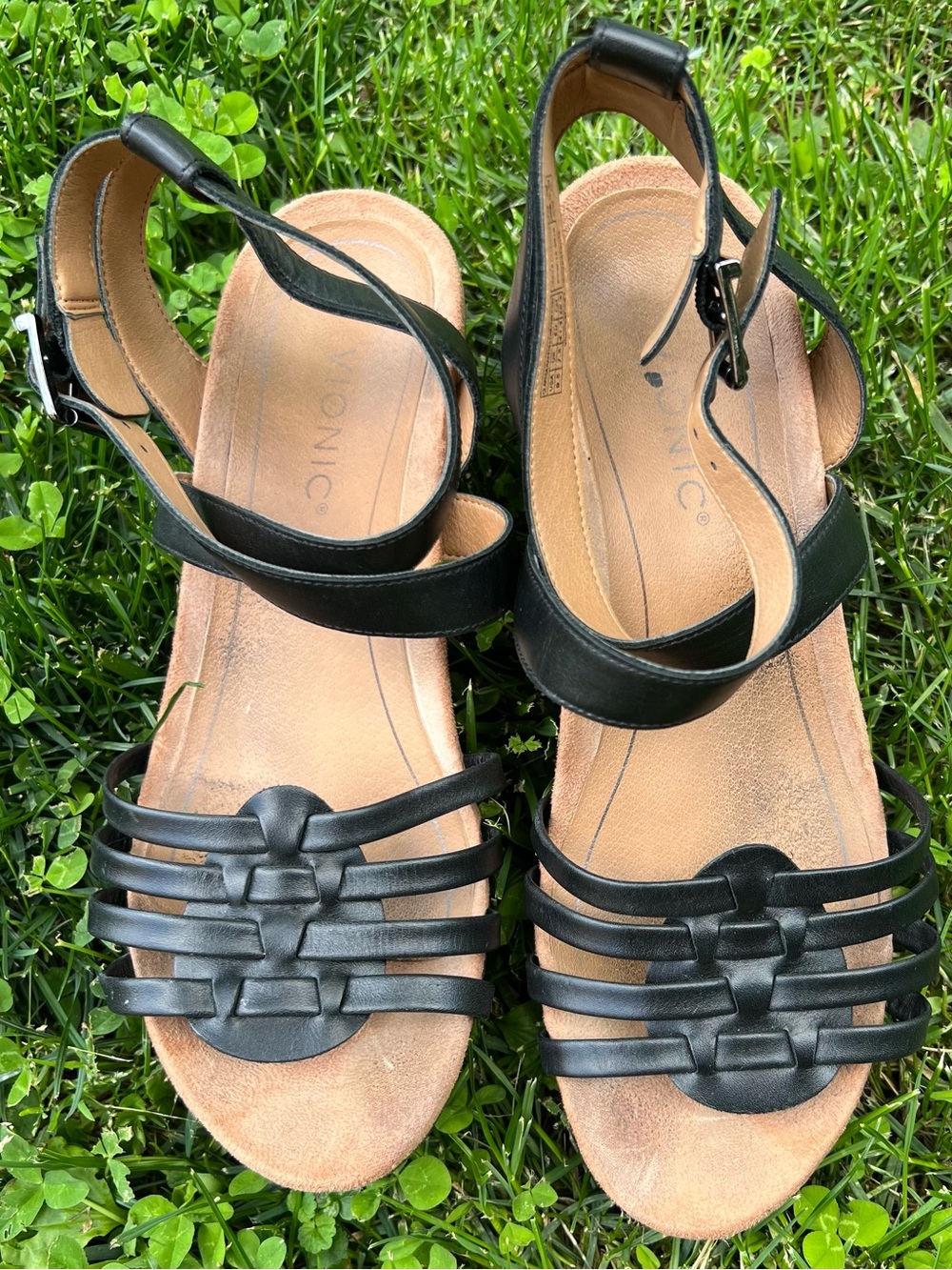 Vionic Clarisa Raffia Black Wedge Sandals Women's Size US 9.5 - Picture 2 of 15
